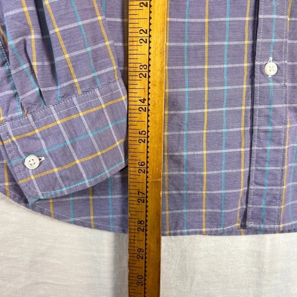 J.Crew Button Down Shirt Men's Medium Classic Fit Plaid Cotton Shirt Long Sleeve